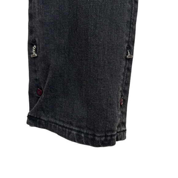 Radcliffe London Y2K Low Rise Bootcut Jeans W/Removable Stirrups Black Size 26 - Picture 5 of 12